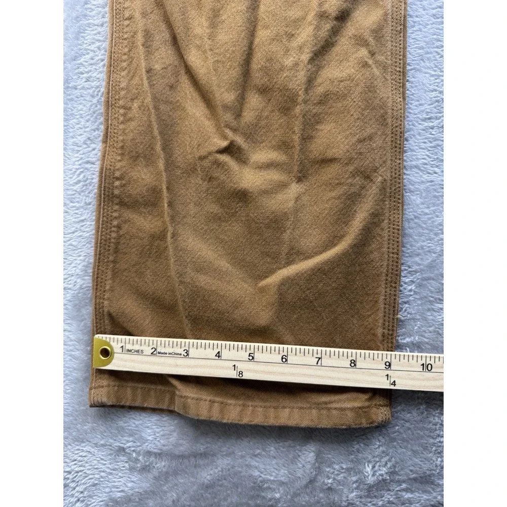 Carhartt 103279 211 Rugged Flex Relaxed Fit Duck Work Pants 42x32 Brown Distress